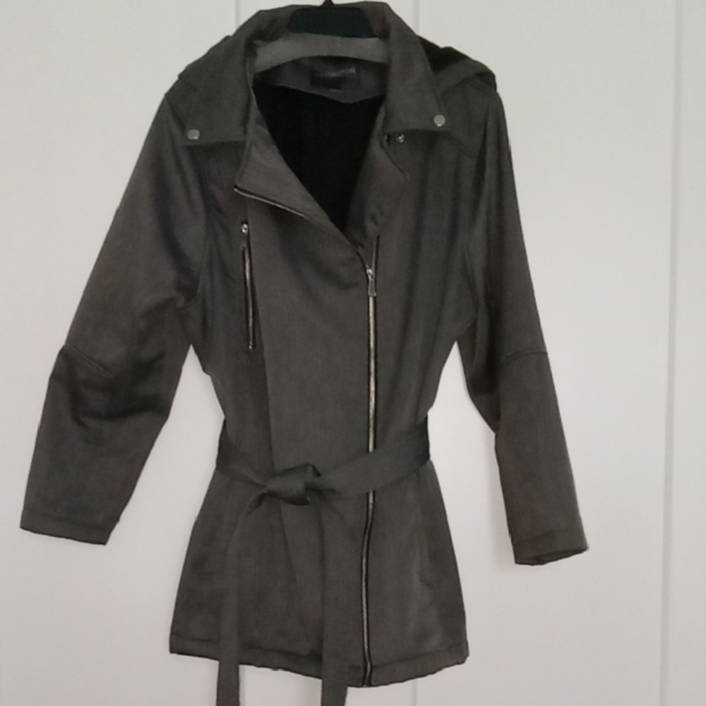 NWOT - Gray, belted coat